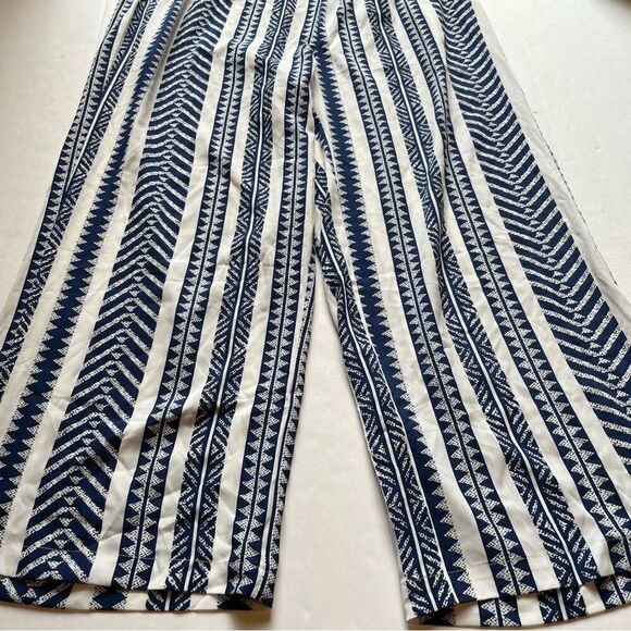 Shein Women's Wide Leg Loose Pants Pull On Navy Blue/White Size 1XL - Picture 5 of 8